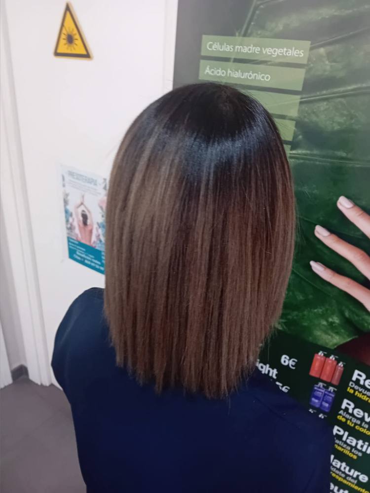 Corte bob con balayage degradado